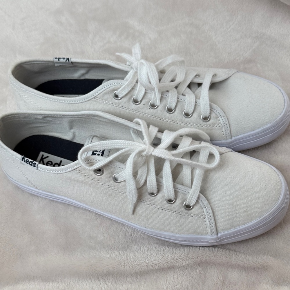 Keds Classic White Lace-Up Sneakers - Picture 2 of 6